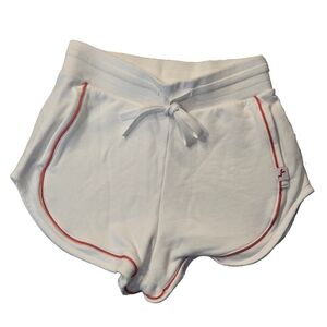 JoyLab White Athletic Shorts with Coral Piping